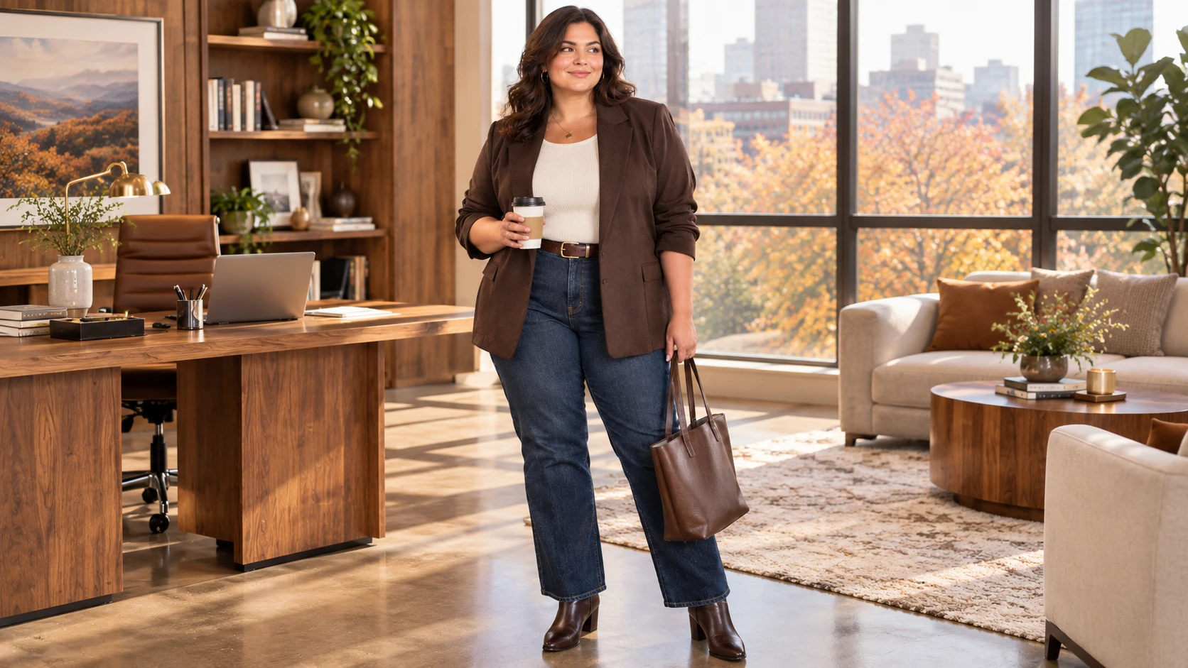 10 Plus Size Fall Work Outfits for Curvy Women