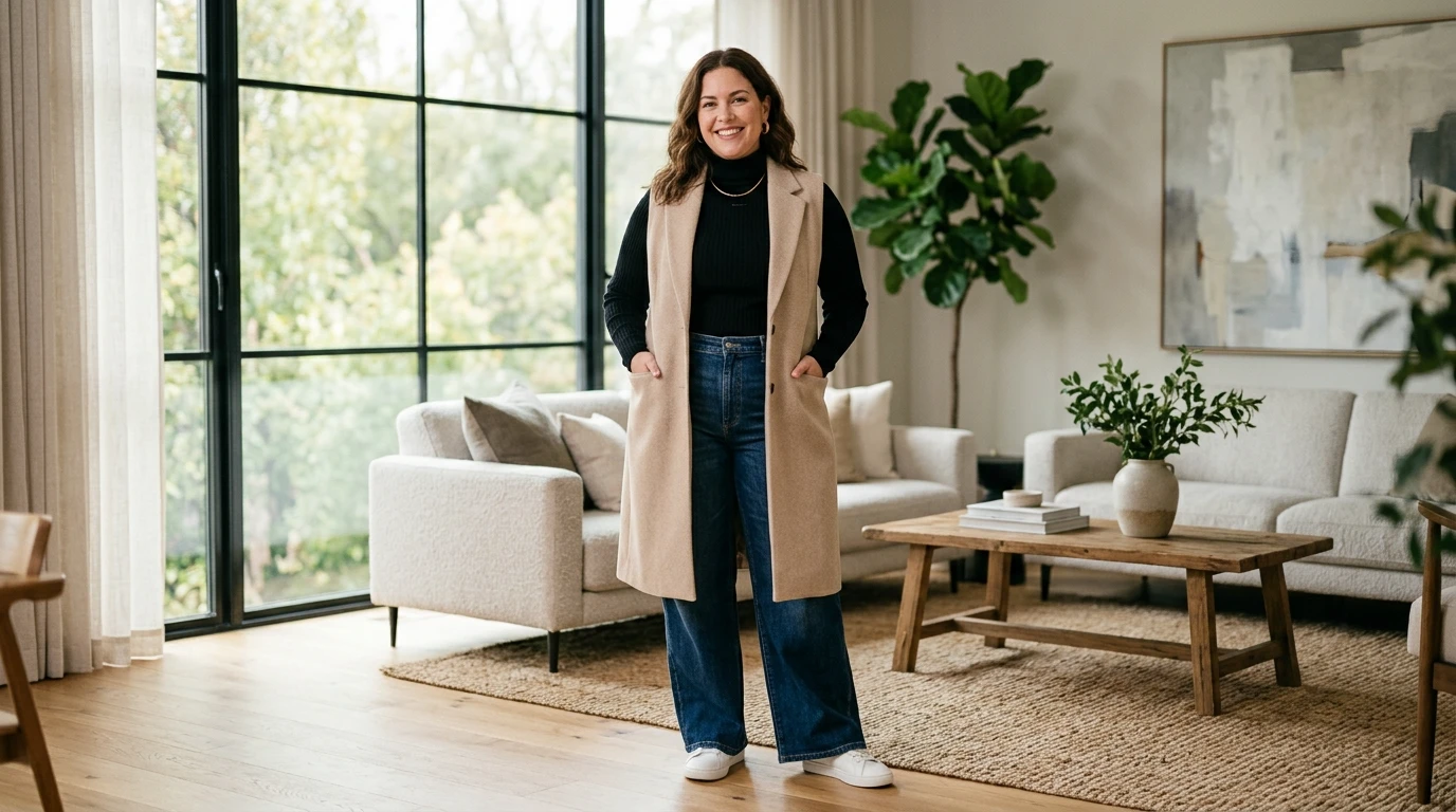 10 Vest Outfits for Curvy Women That Actually Look Good