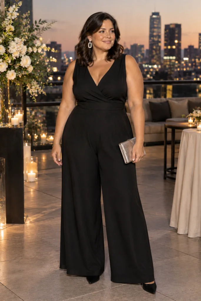 Black Wide-Leg Jumpsuit