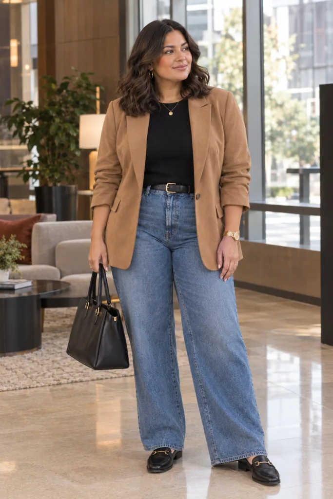 Blazer + Relaxed Jeans