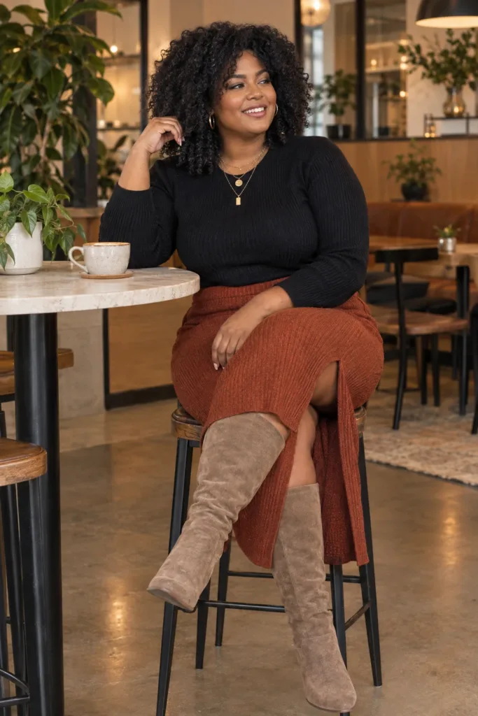 Brunch Baddie” Sweater Skirt