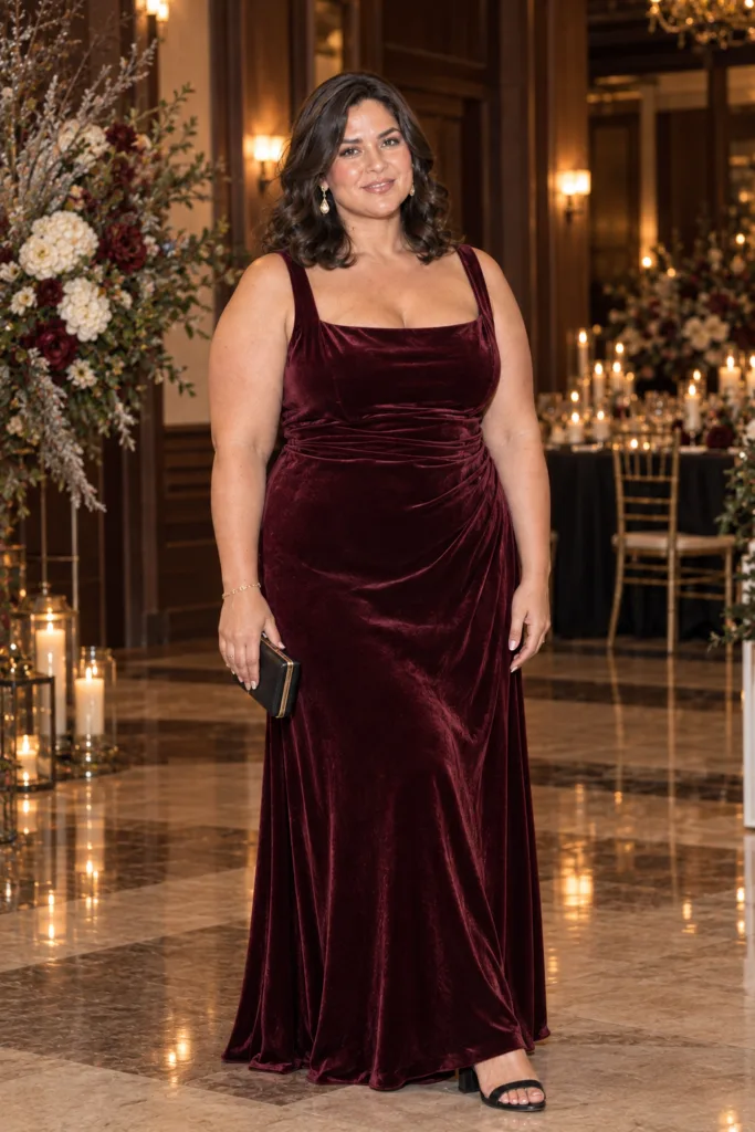 Burgundy Velvet Maxi