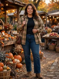 Casual Shacket + Bootcut Jeans