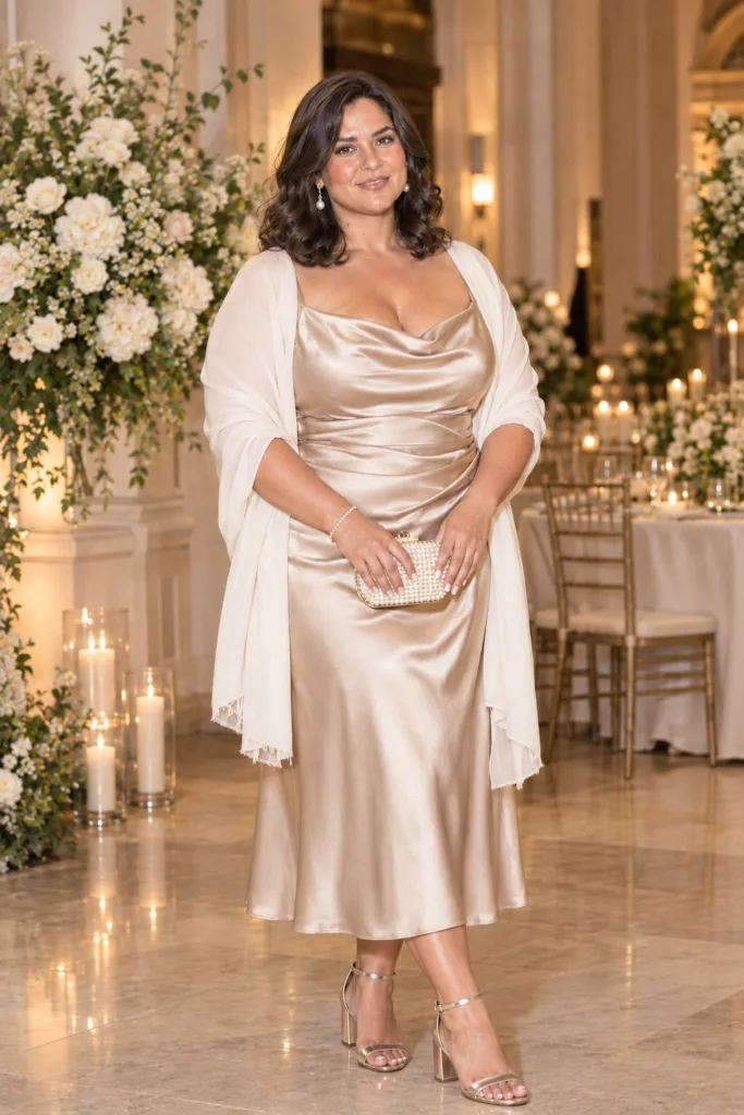 Champagne Satin Dress