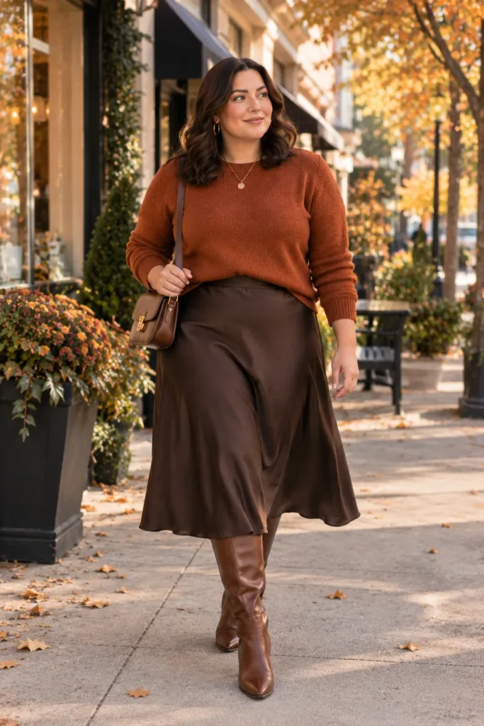 Cozy Sweater + Midi Skirt