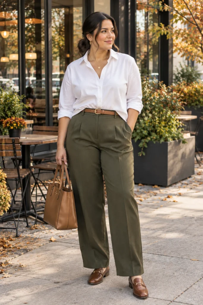 Crisp Button-Up + Tailored Trousers