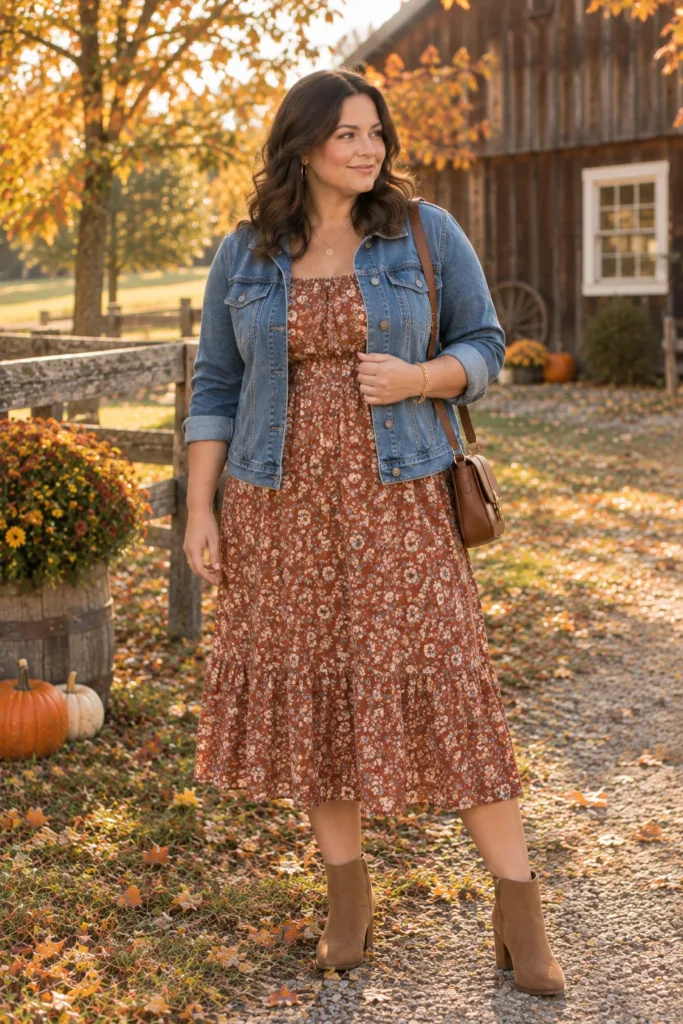 Denim Jacket + Midi Dress