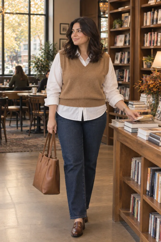 Knit Vest + Button-Down