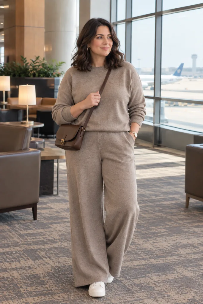 Monochrome Knit Set + Sneakers
