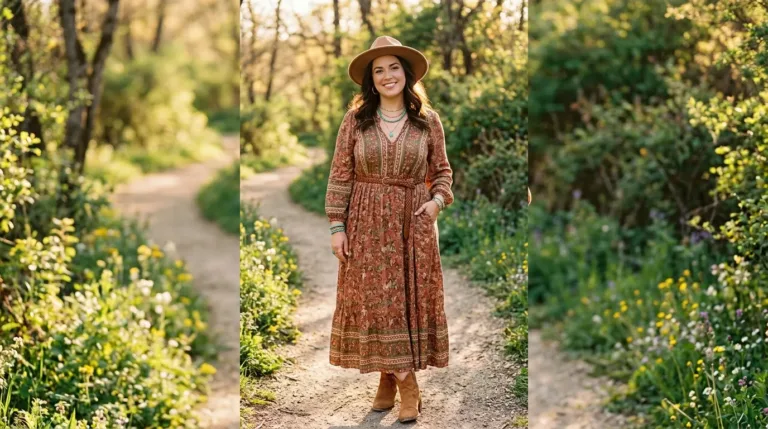 Plus Size Boho Spring Outfits for Curvy Women
