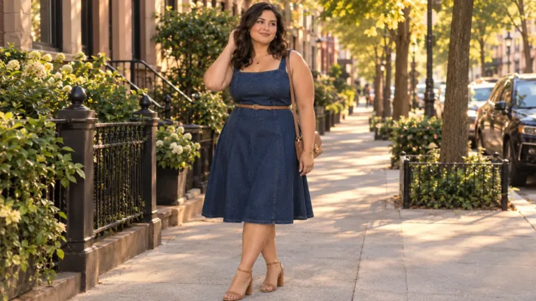 10 Plus Size Denim Dress Outfits Every Curvy Woman Needs