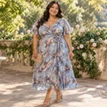 Plus Size Floral Wedding Guest Dresses