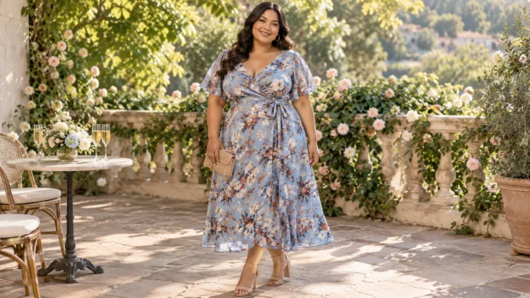 Plus Size Floral Wedding Guest Dresses
