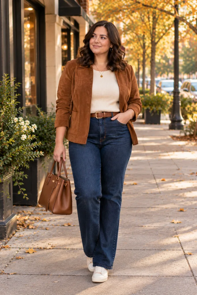 Suede Jacket + Dark Denim