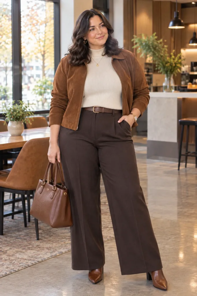 Suede Jacket + Tailored Pants