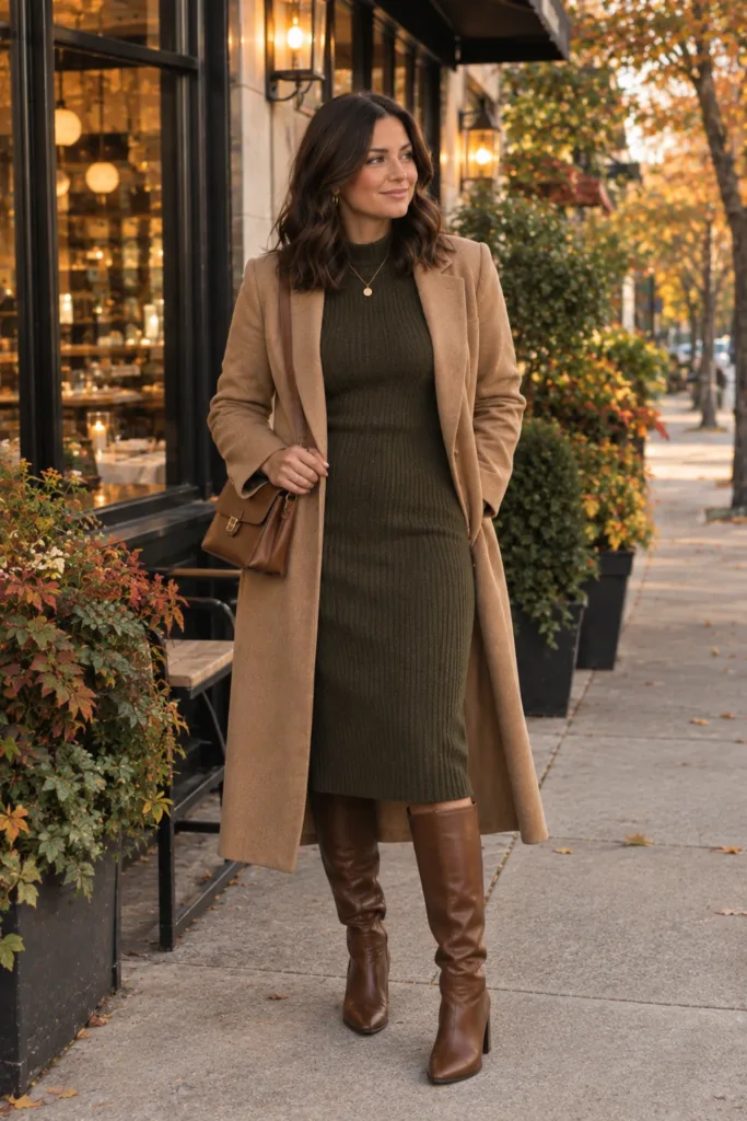 Sweater Dress + Knee-High Boots
