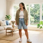 The Best Summer Outfits with Denim Bermuda Shorts