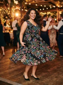 The Black Floral Fit-and-Flare