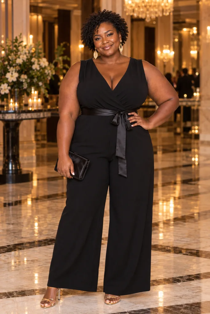 The Black Tie Wide-Leg Jumpsuit