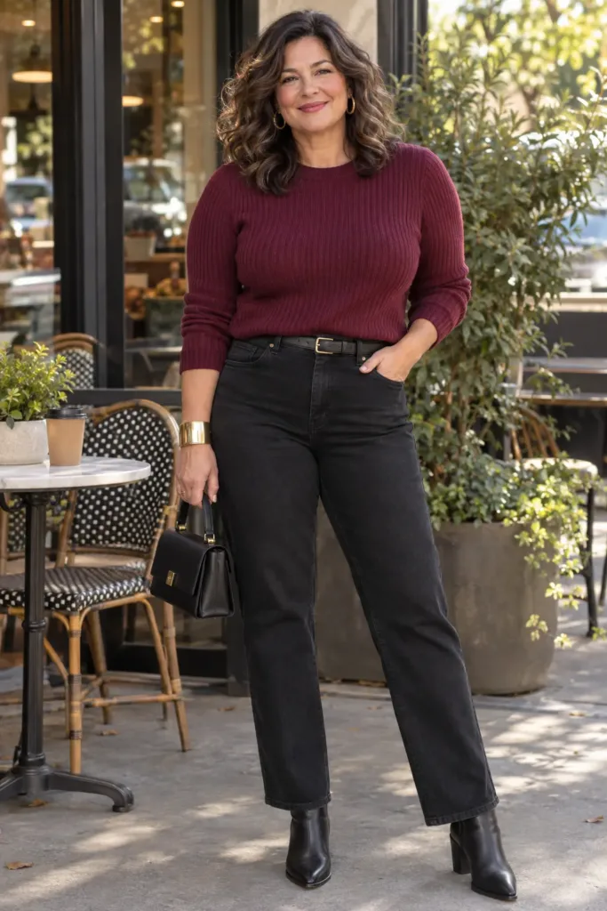 Confident coffee run outfit for women over 50