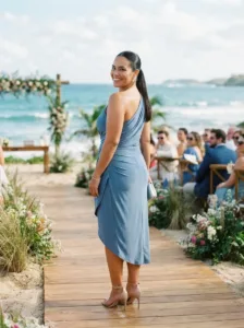 The Cool Blue One-Shoulder Dress
