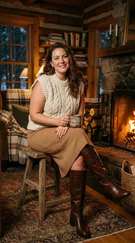 The Cozy Knit & Midi Skirt Set