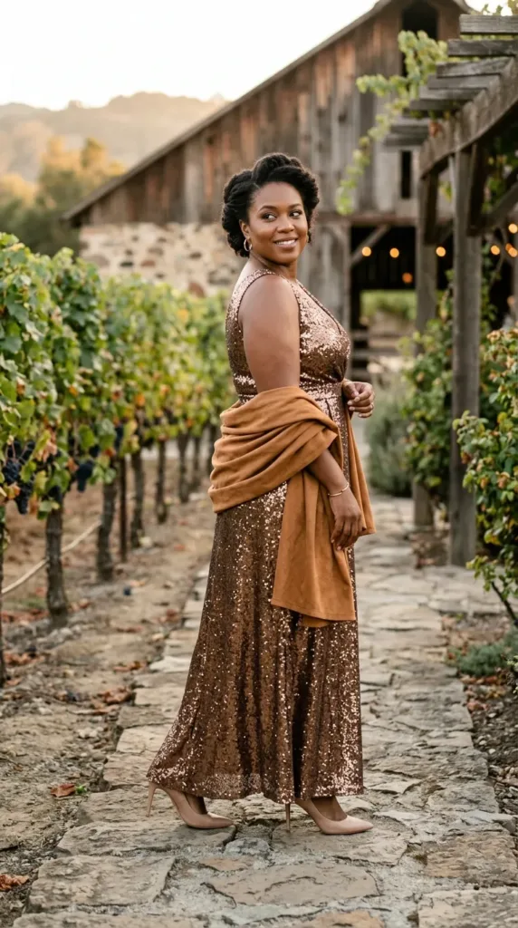 The Earthy Glam Bronze Gown