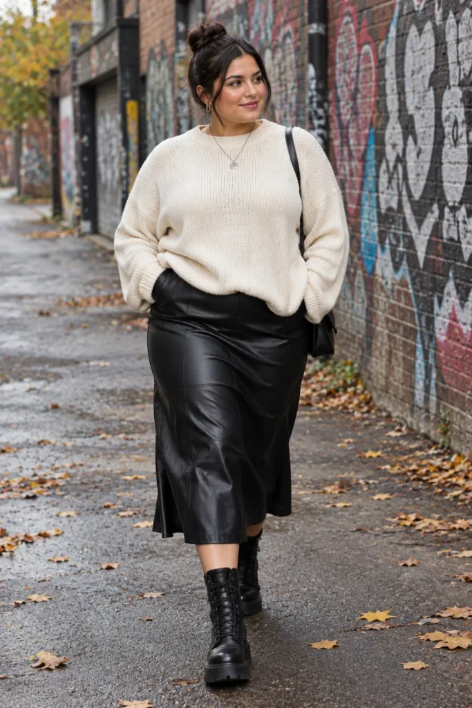 The Faux Leather Skirt