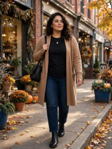 The Long Cardigan & Dark Denim Formula