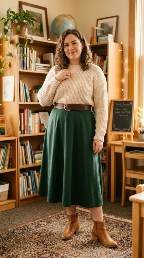 The Midi Skirt & Chunky Knit Formula