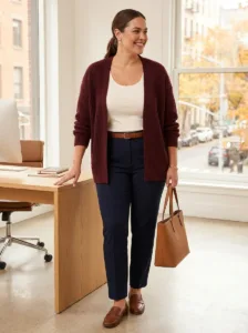 The Modern Preppy Cardigan & Trouser Look