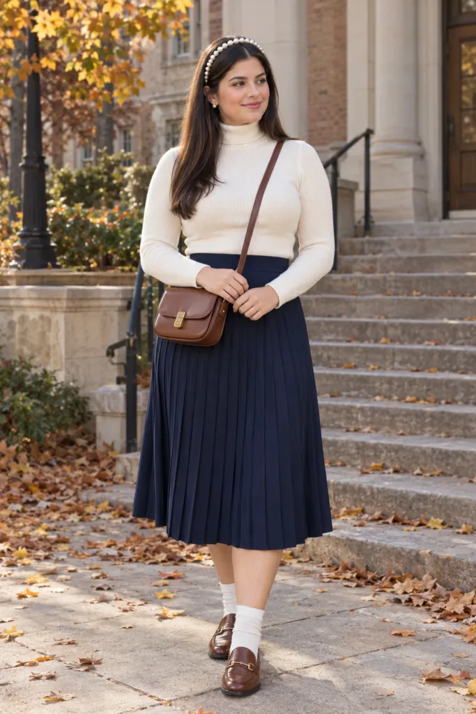 The Modern Preppy Pleated Skirt