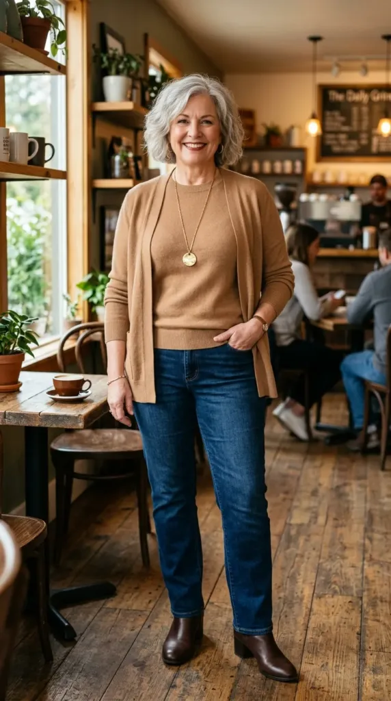 The Modern Twin Set & Straight-Leg Jeans