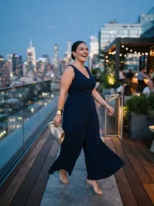The Navy Wide-Leg Jumpsuit