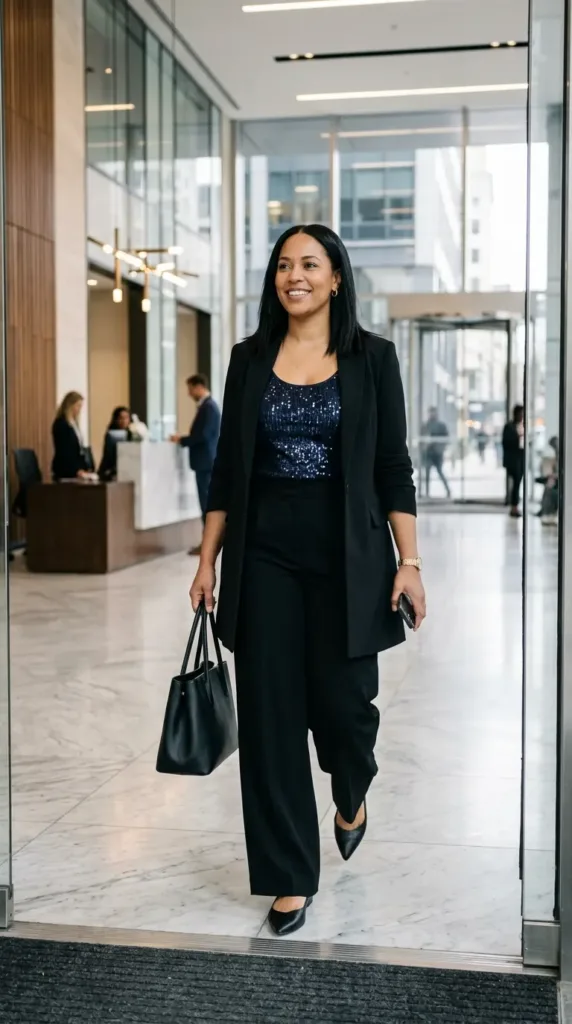 The Office to Party Blazer Look