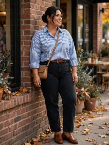 The Oversized Button-Up & Straight Jeans Outfit