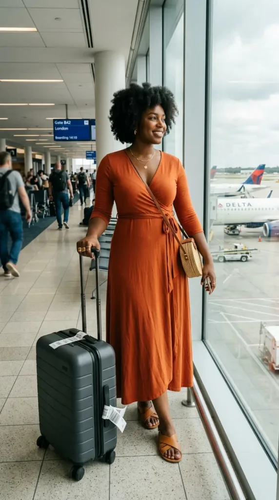 Packable plus size travel dress for destination beach wedding