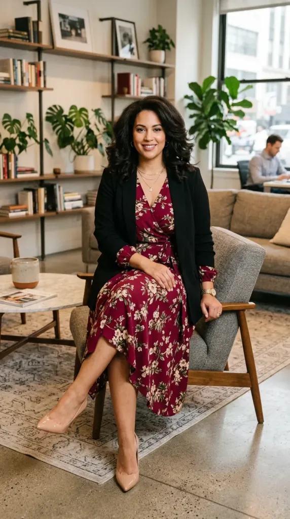 The Polished Midi Dress & Blazer