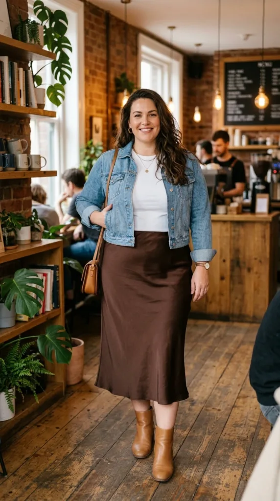 The Polished Midi Skirt & Tee Combo