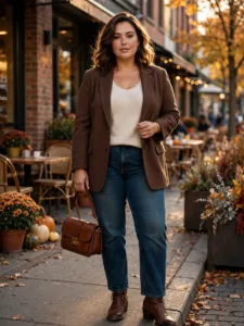 The Relaxed Blazer & Straight-Leg Jeans Outfit