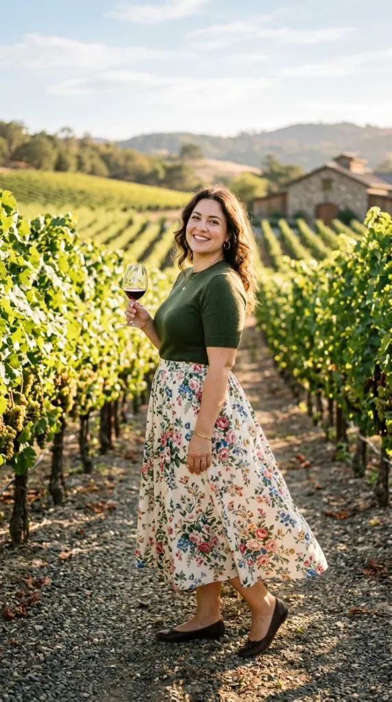 The Romantic Wine Tasting Look