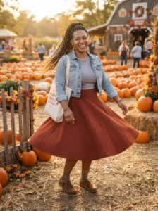 The Rust Circle Skirt for Chafe-Free Comfort
