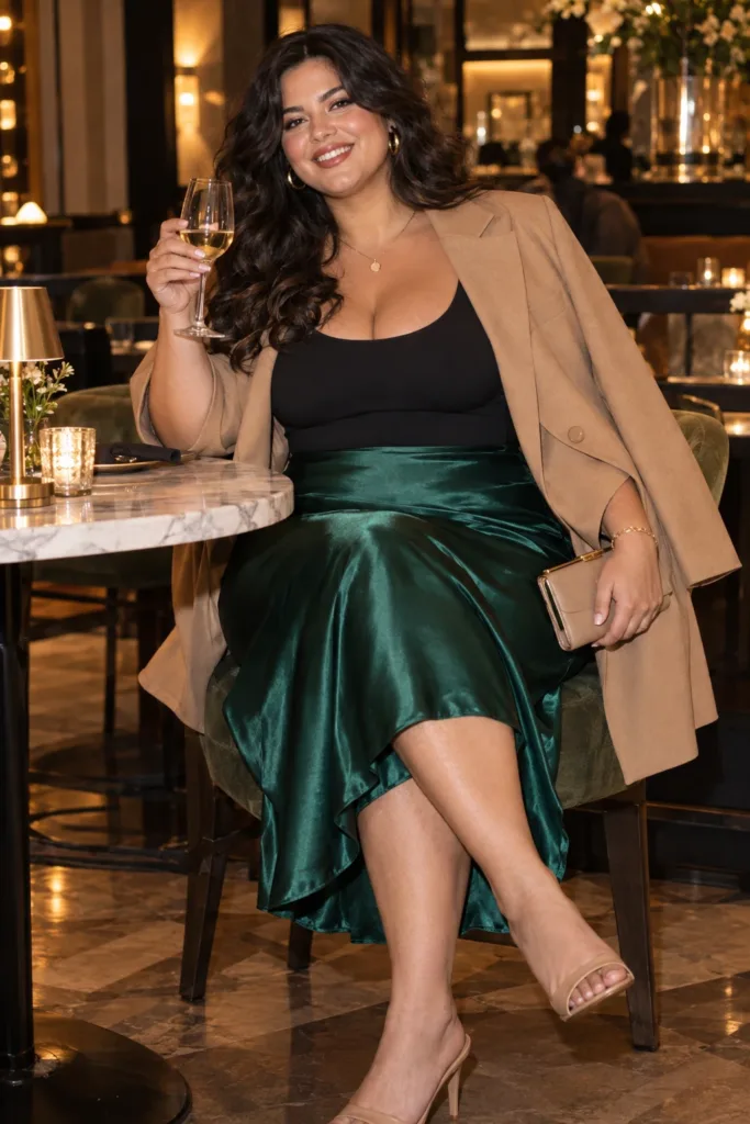 The Satin Skirt and Blazer Mix