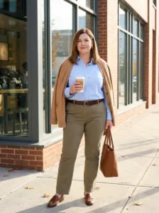 The Soft Blue Shirt & Khaki Pants Combo