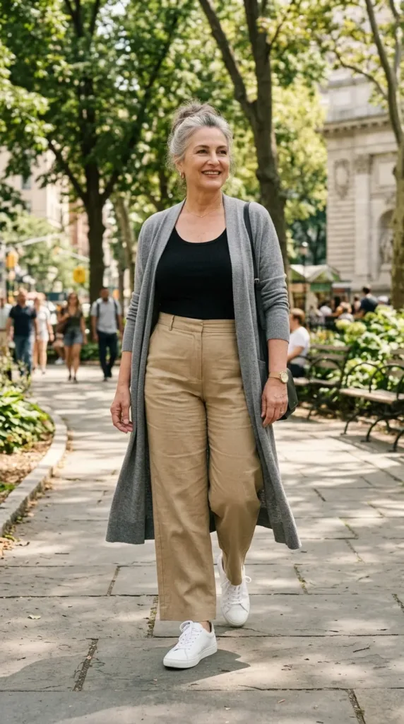 The Soft Cardigan & Wide-Leg Trousers