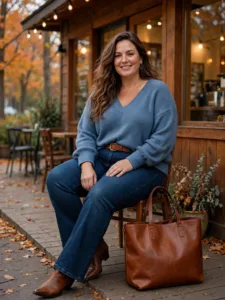 The Soft Sweater & Bootcut Jeans Outfit
