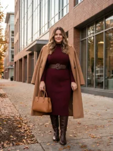 The Sweater Dress & Knee-High Boots Outfit