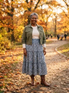The Tiered Floral Maxi for Thanksgiving Dinner