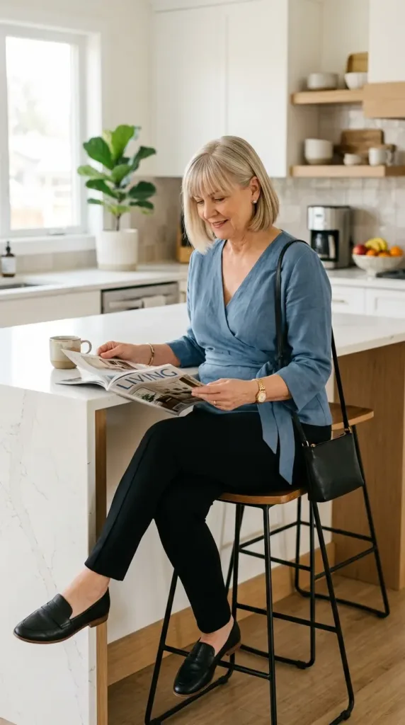 The Wrap Top & Pull-On Ponte Pants