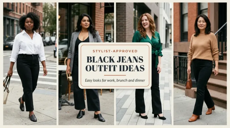 10 Black Jeans Outfit Ideas With Wide-Leg and Suede Trends